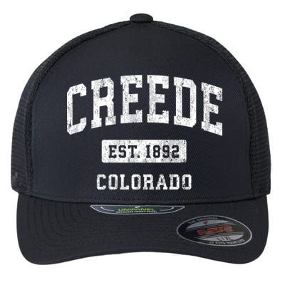 Creede Colorado Co Vintage Athletic Sports Flexfit Unipanel Trucker Cap