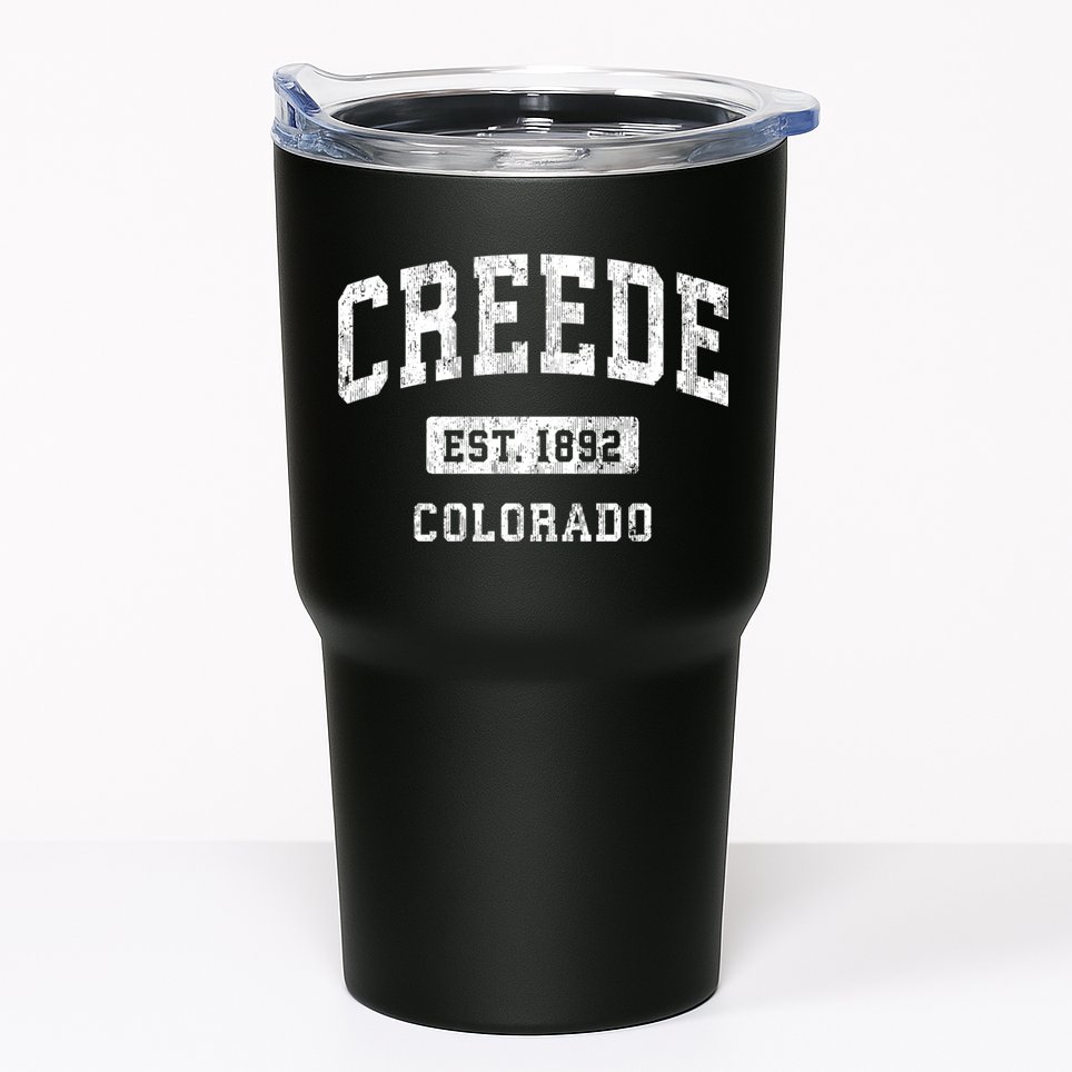 Creede Colorado Co Vintage Athletic Sports Tumbler