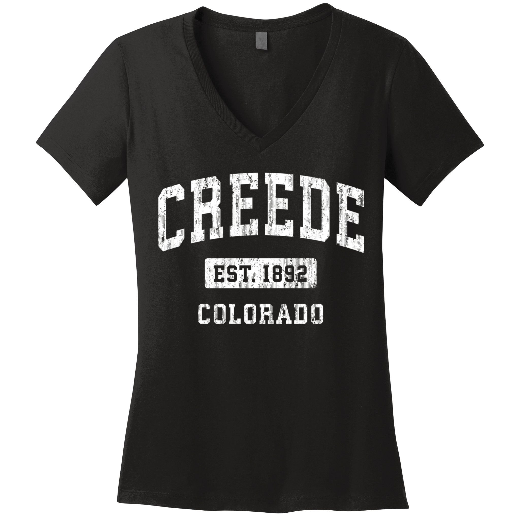 Creede Colorado Co Vintage Athletic Sports Women's V-Neck T-Shirt