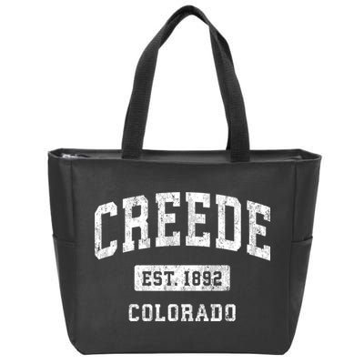 Creede Colorado Co Vintage Athletic Sports Zip Tote Bag