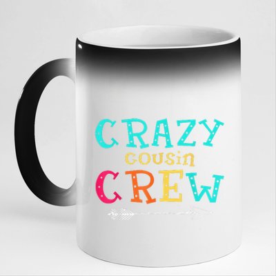 Crazy Cousin Crew Kids Adult Funny Gifts 11oz Black Color Changing Mug