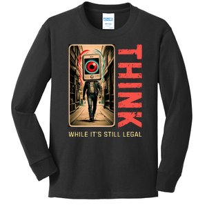 Conservative Cancel Culture Think While Its Still Legal Kids Long Sleeve Shirt