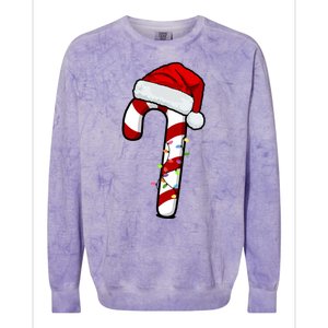 Christmas Candy Cane Holiday Colorblast Crewneck Sweatshirt