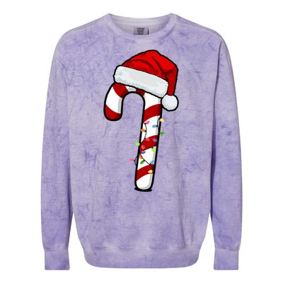 Christmas Candy Cane Holiday Colorblast Crewneck Sweatshirt