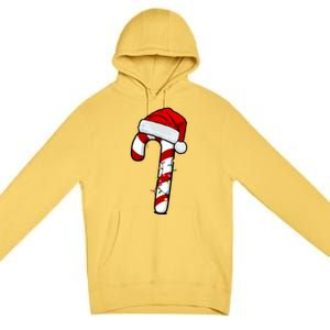 Christmas Candy Cane Holiday Premium Pullover Hoodie