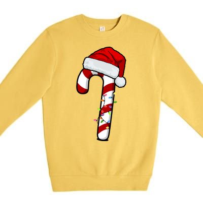 Christmas Candy Cane Holiday Premium Crewneck Sweatshirt