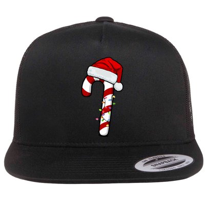 Christmas Candy Cane Holiday Flatbill Hat