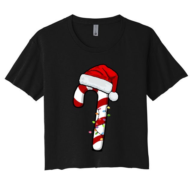 Christmas Candy Cane Holiday Crop Top