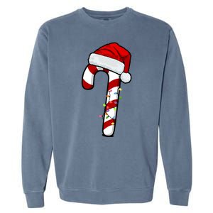 Christmas Candy Cane Holiday Garment-Dyed Sweatshirt