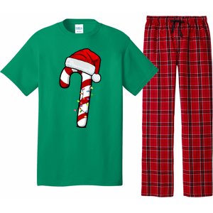 Christmas Candy Cane Holiday Pajama Set