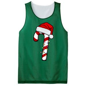 Christmas Candy Cane Holiday Mesh Reversible Basketball Jersey Tank