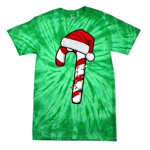 Christmas Candy Cane Holiday Tie-Dye T-Shirt