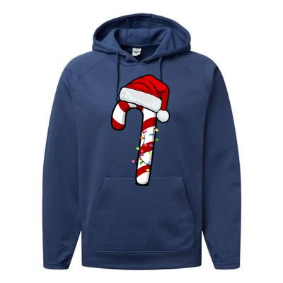 Christmas Candy Cane Holiday Performance Fleece Hoodie