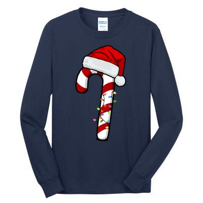 Christmas Candy Cane Holiday Tall Long Sleeve T-Shirt