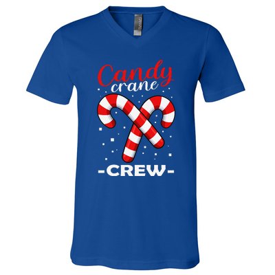 Candy Cane Crew Matching Christmas Pajama Cool Xmas Pj V-Neck T-Shirt