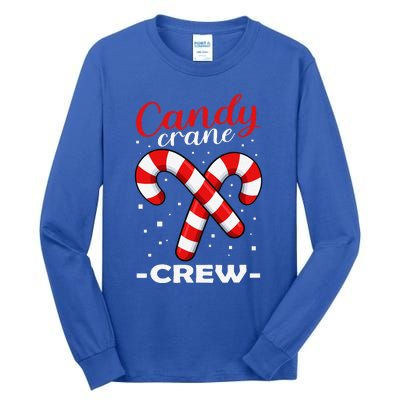 Candy Cane Crew Matching Christmas Pajama Cool Xmas Pj Tall Long Sleeve T-Shirt