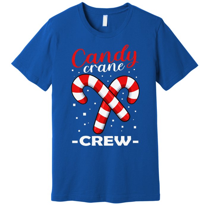 Candy Cane Crew Matching Christmas Pajama Cool Xmas Pj Premium T-Shirt