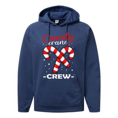 Candy Cane Crew Matching Christmas Pajama Cool Xmas Pj Performance Fleece Hoodie