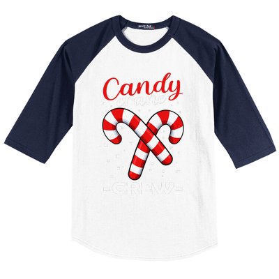 Candy Cane Crew Matching Christmas Pajama Cool Xmas Pj Baseball Sleeve Shirt