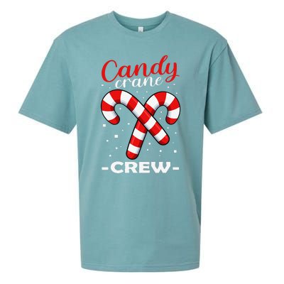 Candy Cane Crew Matching Christmas Pajama Cool Xmas Pj Sueded Cloud Jersey T-Shirt