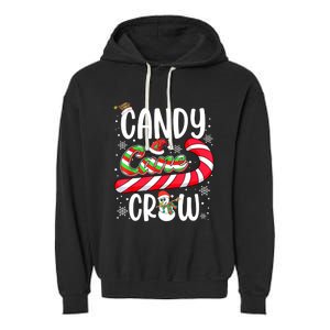 Candy Cane Crew Christmas Xmas Love Candy Girls Garment-Dyed Fleece Hoodie