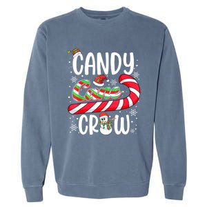 Candy Cane Crew Christmas Xmas Love Candy Girls Garment-Dyed Sweatshirt