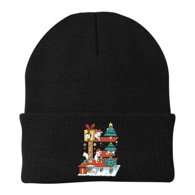 Cathouse Christmas Cat Tree Knit Cap Winter Beanie