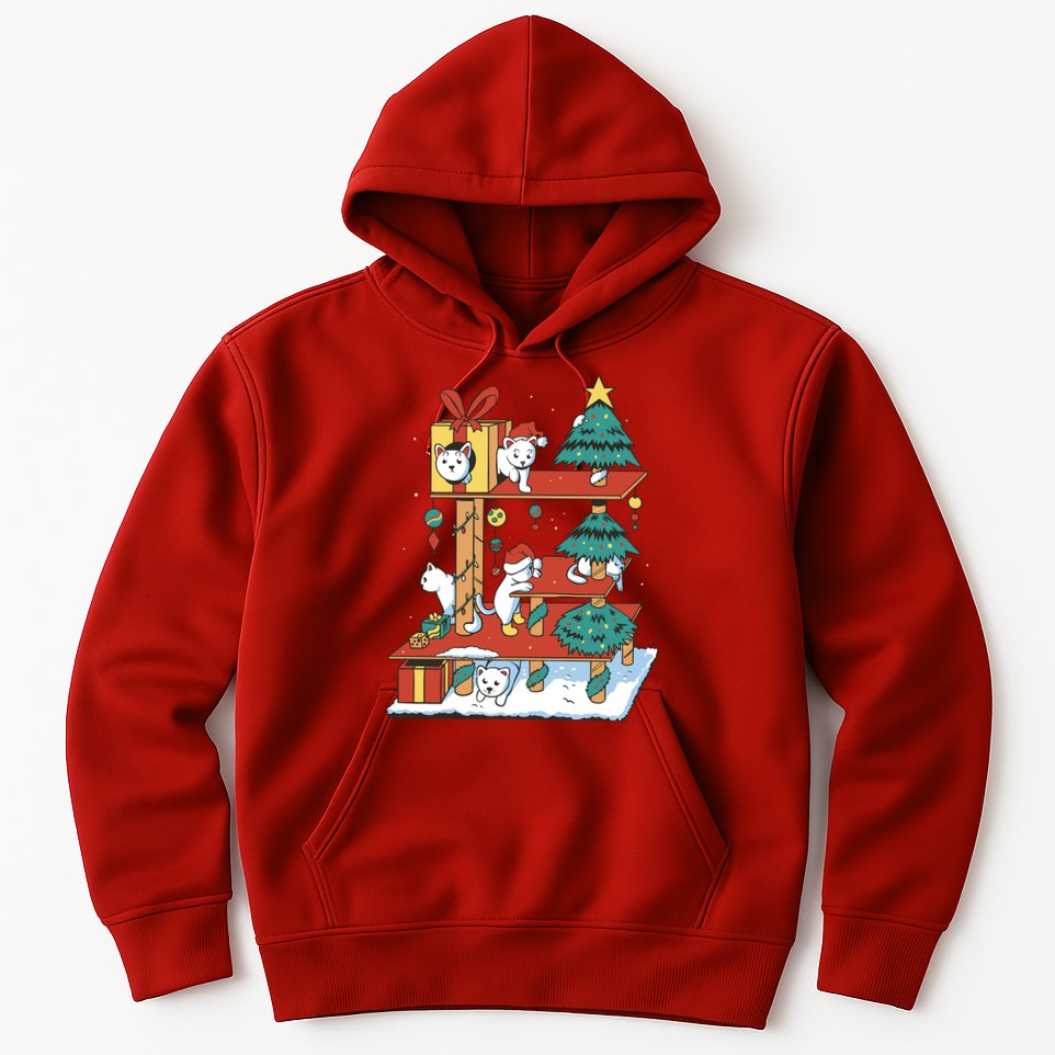 Cathouse Christmas Cat Tree Hoodie