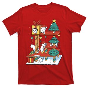 Cathouse Christmas Cat Tree T-Shirt