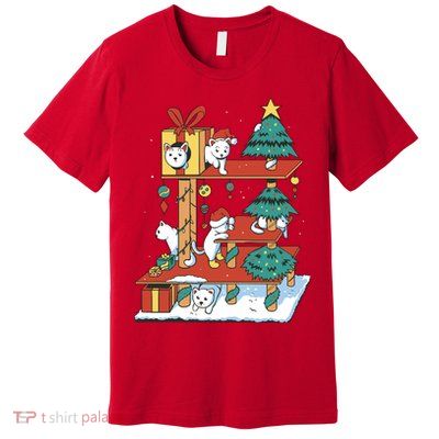 Cathouse Christmas Cat Tree Premium T-Shirt