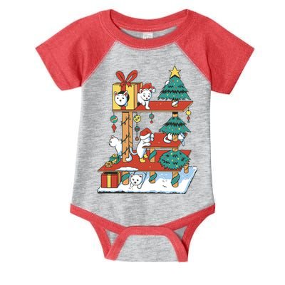 Cathouse Christmas Cat Tree Infant Baby Jersey Bodysuit