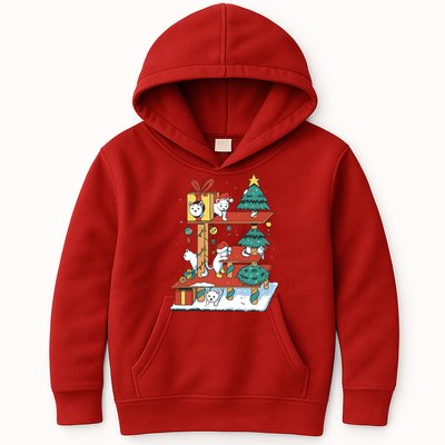 Cathouse Christmas Cat Tree Kids Hoodie