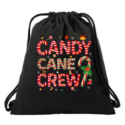 Candy Cane Crew Funny Christmas Candy Lover Xmas Pajamas Drawstring Bag