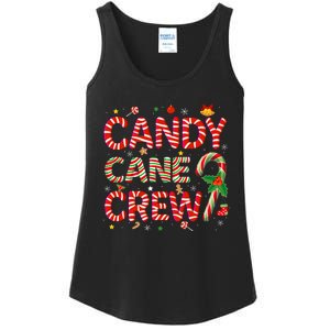 Candy Cane Crew Funny Christmas Candy Lover Xmas Pajamas Ladies Essential Tank