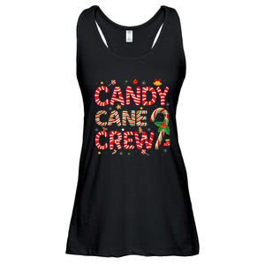 Candy Cane Crew Funny Christmas Candy Lover Xmas Pajamas Ladies Essential Flowy Tank