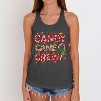 Candy Cane Crew Funny Christmas Candy Lover Xmas Pajamas Women's Knotted Racerback Tank