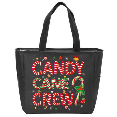 Candy Cane Crew Funny Christmas Candy Lover Xmas Pajamas Zip Tote Bag