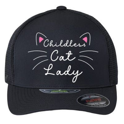 Cute Childless Cat Ladies Childless Cat Lady Flexfit Unipanel Trucker Cap