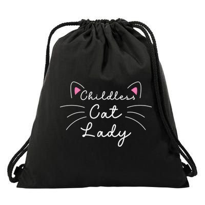 Cute Childless Cat Ladies Childless Cat Lady Drawstring Bag