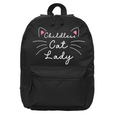 Cute Childless Cat Ladies Childless Cat Lady 16 in Basic Backpack