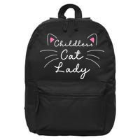 Cute Childless Cat Ladies Childless Cat Lady 16 in Basic Backpack