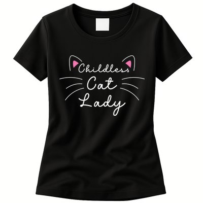Cute Childless Cat Ladies Childless Cat Lady Womens T-Shirt