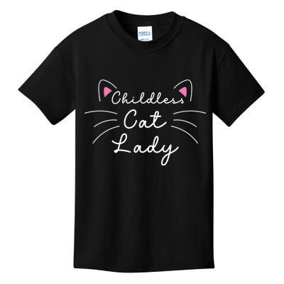 Cute Childless Cat Ladies Childless Cat Lady Kids T-Shirt