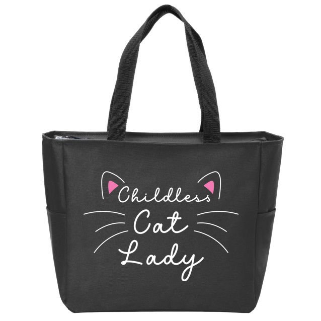 Cute Childless Cat Ladies Childless Cat Lady Zip Tote Bag