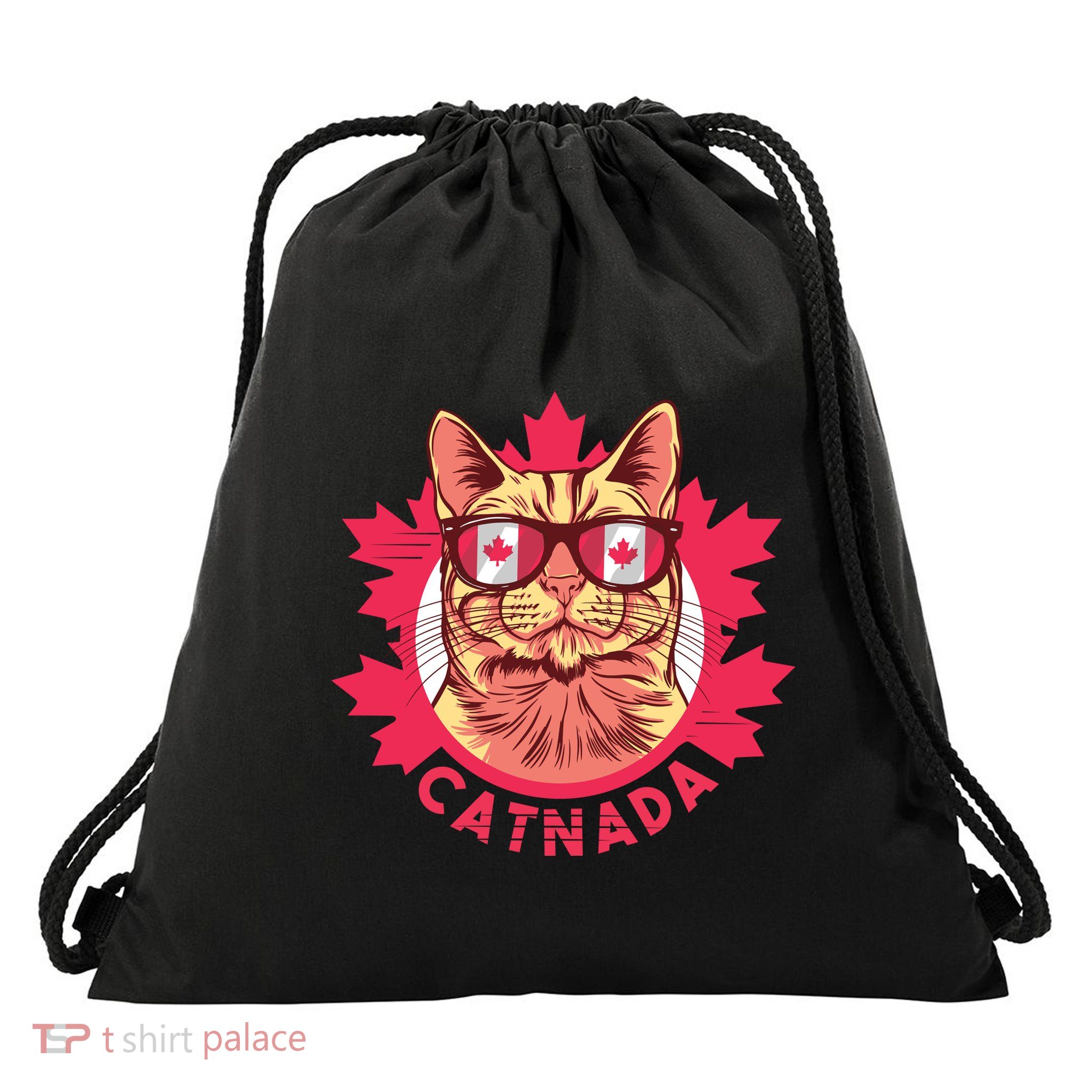 Canadian Cat Drawstring Bag