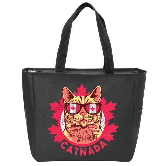Canadian Cat Zip Tote Bag
