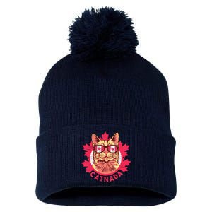 Canadian Cat Pom Pom 12in Knit Beanie