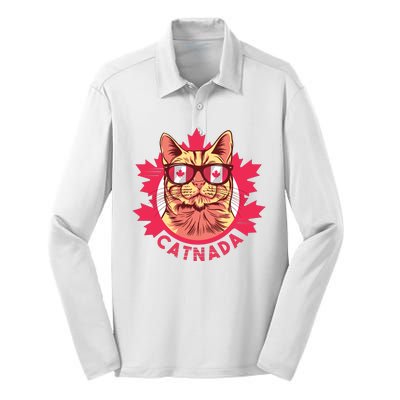 Canadian Cat Silk Touch Performance Long Sleeve Polo