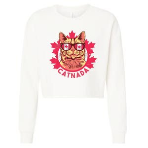 Canadian Cat Cropped Pullover Crew