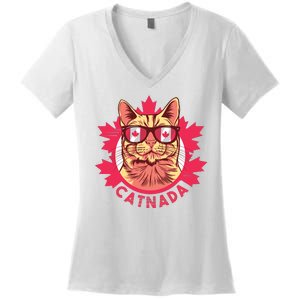 Canadian Cat Women's V-Neck T-Shirt